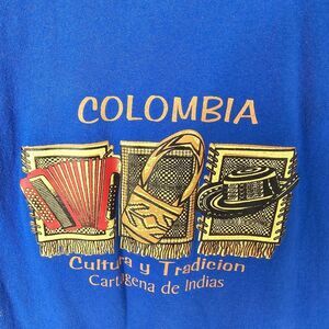 Blue Graphic Tee - Colombia Culture Design
